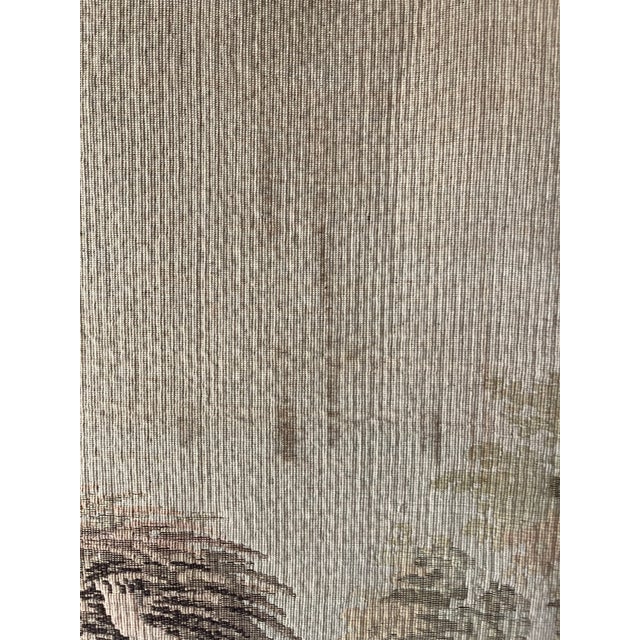 Vintage French Medieval-Style Farmhouse Wheat Harvest Square Wall Tapestry For Sale - Image 9 of 12