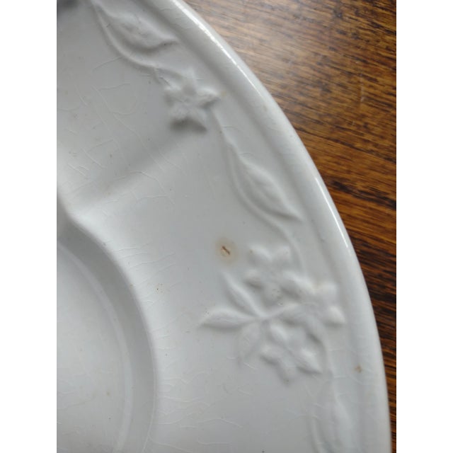 Large Antique English White Ironstone Platter, 1880's For Sale - Image 4 of 10