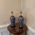 Metal Late 20th Century Oriental Style Painted Ceramic Vase Lamps ~ a Pair For Sale - Image 7 of 12