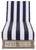 Gillian Chaise Lounge, Heather Tan/Navy Stripe For Sale - Image 10 of 12