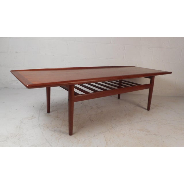 Danish Teak Coffee Table With Shelf By Grete Jalk Chairish