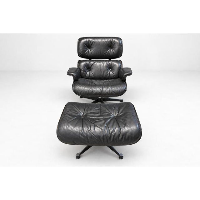 Set of Lounge Chair with Ottoman by Charles Eames for Vitra For Sale - Image 10 of 11