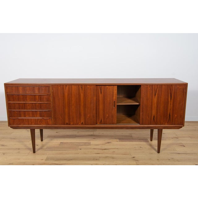 Brown Mid-Century Danish Teak Sideboard, 1960s For Sale - Image 8 of 18