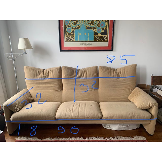 1970s Maralunga 3-Seater Sofa - Designed by Vico Magistretti for Cassina For Sale - Image 5 of 11