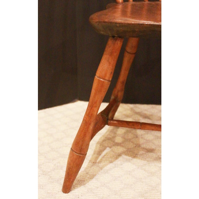 Brown Early 19th Century Diminutive American Fan Back Windsor Side Chair For Sale - Image 8 of 9