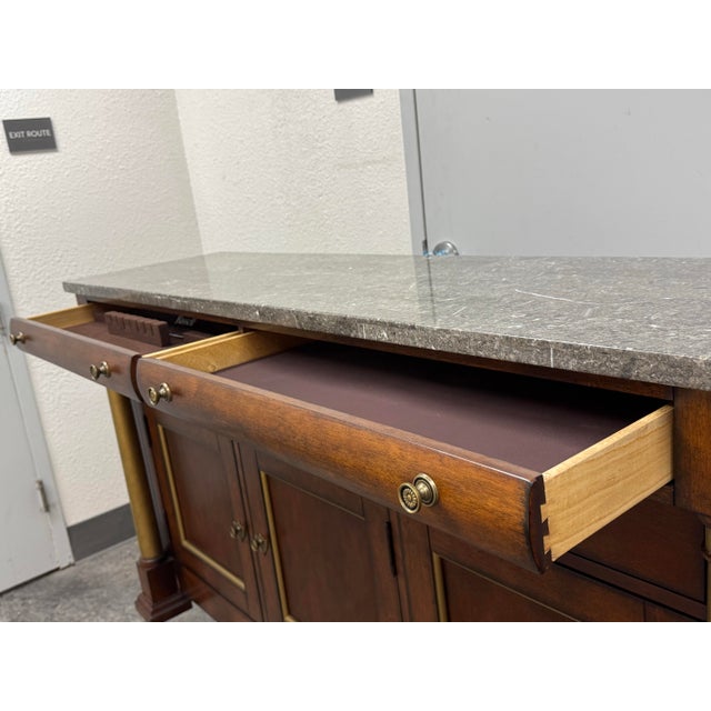 Brown Bassett American Empire Style Buffet, Vintage For Sale - Image 8 of 12