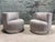 Pair of "Mala" Style Swivel Chairs, After Franco Fraschini, 1970 For Sale In Chicago - Image 6 of 12