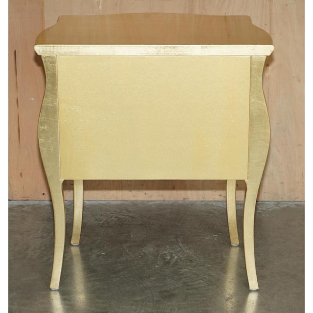 24CT Gold Leaf Canova Nightstands by Fendi Casa, Set of 2 For Sale - Image 12 of 18