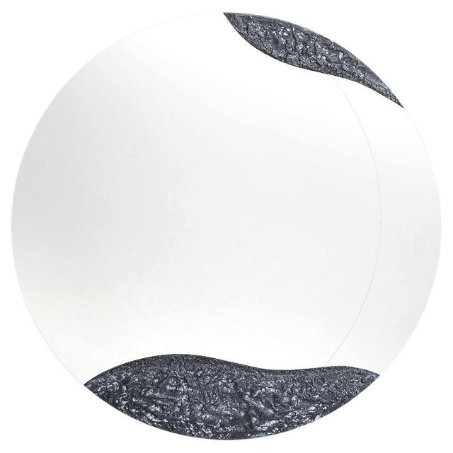 Glass Vulcano 600 Round Mirror by Disain1971 For Sale - Image 7 of 7
