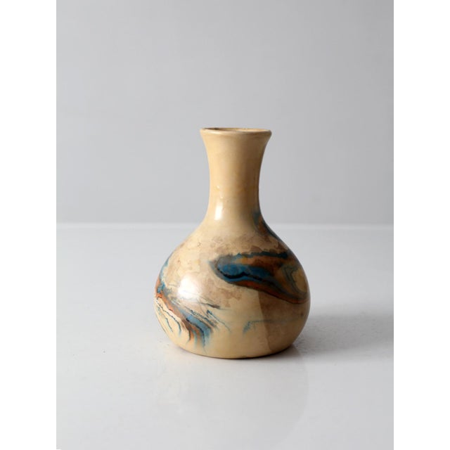 Vintage Nemadji Pottery Marbled Vase For Sale - Image 10 of 12