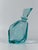 Bohemian Geometric Aqua Crystal Decanter, Former Czechoslovakia, 1960s For Sale - Image 3 of 8