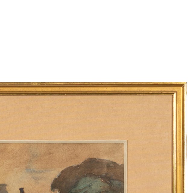 Impressionist Watercolor Gouache Figurative Landscape Painting by Pyotr Alexandrovich Nilus 1925 For Sale - Image 9 of 11