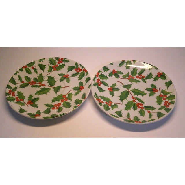 Vintage I. Godinger & Co Holly Berry Christmas Cup and Saucer - 4 pcs For Sale - Image 9 of 11