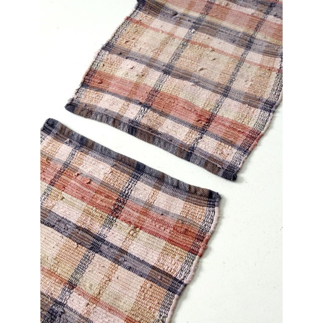 Vintage Plaid Rag Rugs Set of 3 For Sale - Image 10 of 10