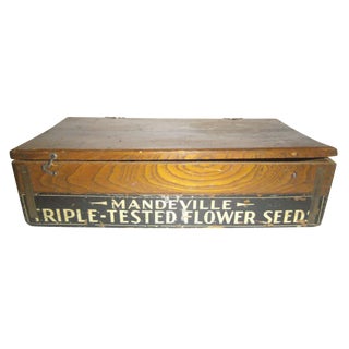 Vintage Wooden Seed Box For Sale