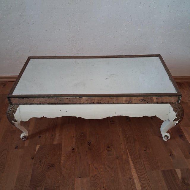 Antique Baroque Style Side or Coffee Table with Mirrored Top, 1890s For Sale - Image 3 of 17