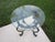 Vintage Salterini Style Round End Table Green Metal Glass Top For Sale In Naples, FL - Image 6 of 8
