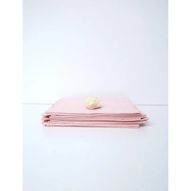 Pink Linen Dinner Napkins - Set of 10 For Sale In New York - Image 6 of 12