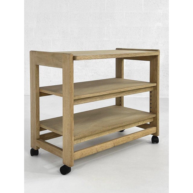 Mid-Century Modern Oak Serving Trolley by Guillerme et Chambron for Votre Maison, 1950s For Sale - Image 3 of 10