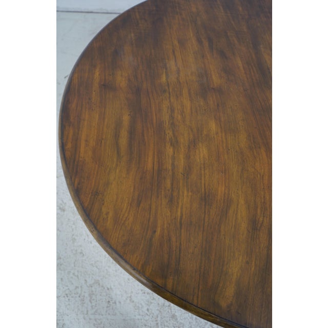 1970s Baker Walnut English Style Oval Dining Table For Sale - Image 5 of 12