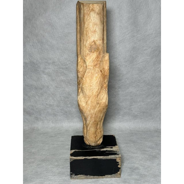 Light Wood Horse Head Sculpture For Sale - Image 11 of 14