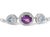 Contemporary .925 Sterling Silver Oval Amethyst and Pear Blue Topaz with Diamond Accent Lariat 4”-10” Adjustable Bolo Bracelet (H-I Color, SI1-SI2 Clarity) For Sale - Image 3 of 6