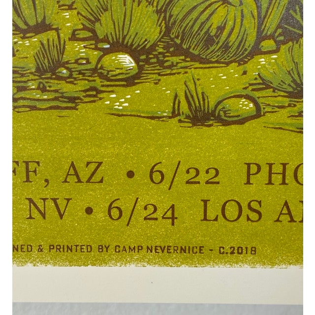 Printmaking Materials Gillian Welch & David Rawlings Signed "Southwest 2018" Desert Pop-Art Lithograph Poster For Sale - Image 7 of 10