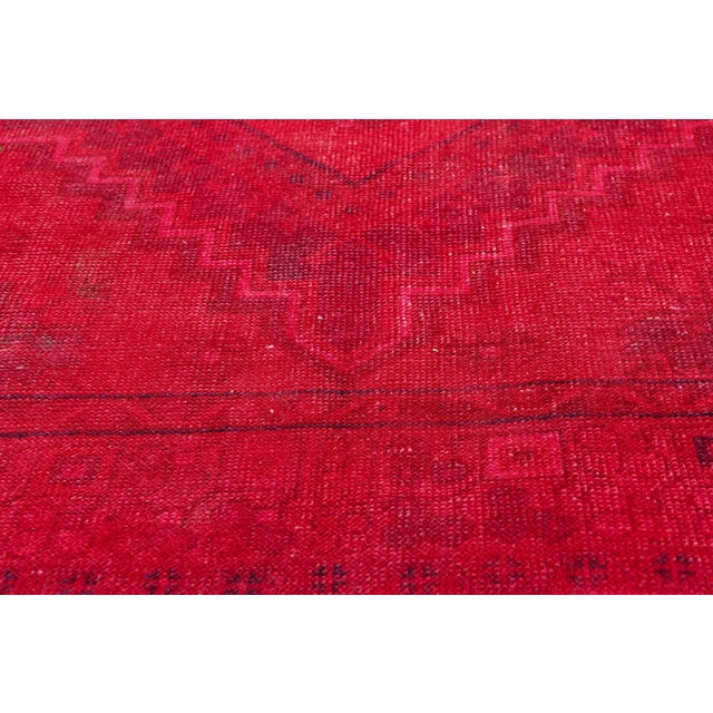 Mid 20th Century Vintage Red Turkish Oushak Rug, 03'07 X 06'07 For Sale - Image 5 of 10