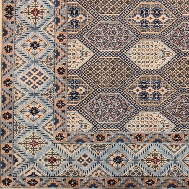 Middle Eastern Hand-Knotted Nain Rug For Sale - Image 4 of 5