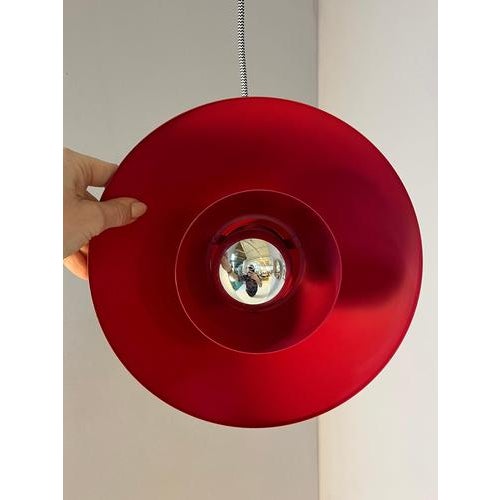 Red Type 728 Hanging Lamp in Red from Horn For Sale - Image 8 of 11