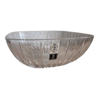 Mikasa Park Lane Square Crystal Bowl Serving Heavy 10" New Contemporary For Sale