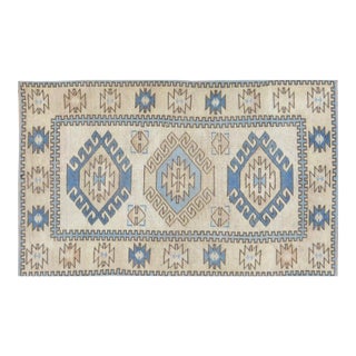 Vintage Turkish Anatolian Hand Knotted Wool Rug, 3'1''x5'1'' For Sale