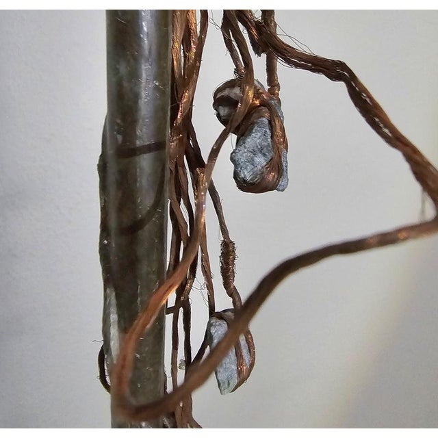 Copper Wired Floor Lamps with Small Stones, Set of 2 For Sale - Image 15 of 18