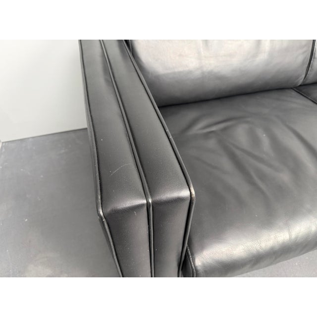 Mid-Century Modern Two-Seater Leather Sofa by Jürgen Lange for Walter Knoll, Germany, 1970s For Sale - Image 3 of 13