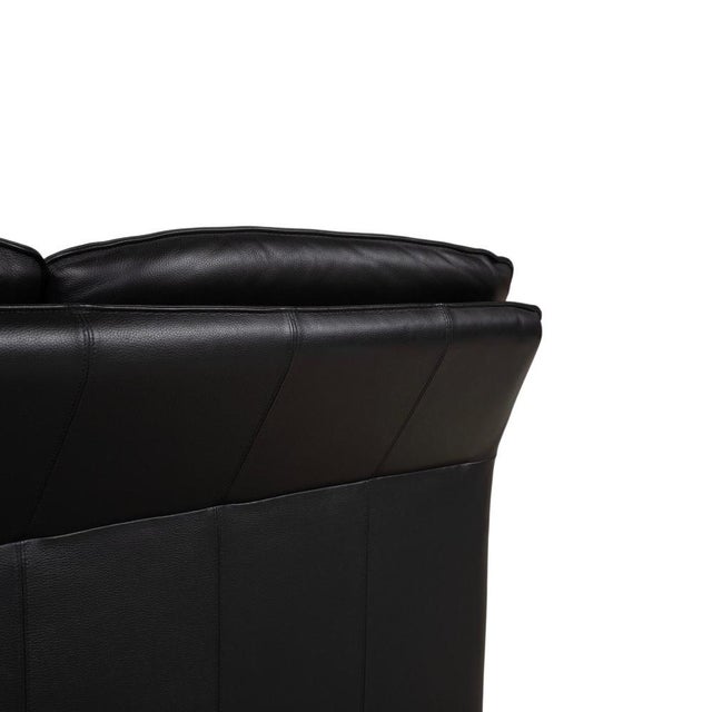 Animal Skin Atlanta 2-Seater Sofa in Black Leather from Laauser For Sale - Image 7 of 14