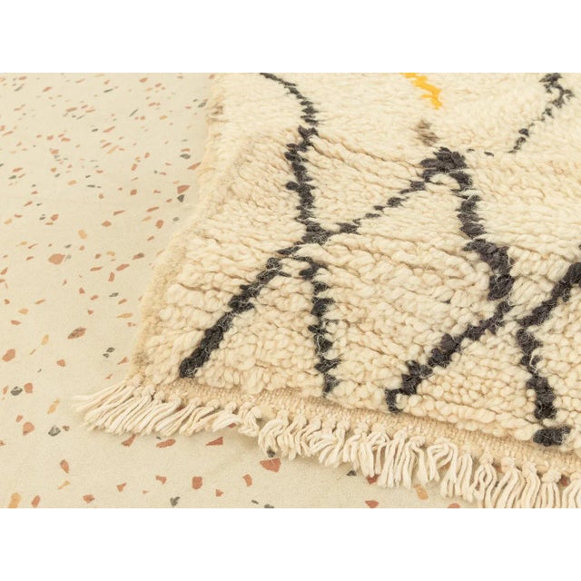 Cream Vintage Azilal Berber Rug For Sale - Image 8 of 9