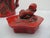 Red Chinese Red Lacquer Tree Trunk Branch Handle Squirrel Finial Lid Teapot For Sale - Image 8 of 15