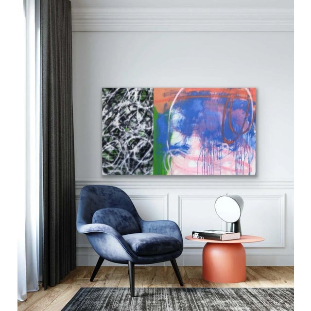 Abstract Expressionism Mirtha Moreno, Abstract Expressionist Painting on Panel Titled "Crossroads", 2020 For Sale - Image 3 of 10