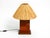 Table Lamp in Wood and Leather with Paper Straw Lampshade, Italian, 1960s For Sale - Image 18 of 18