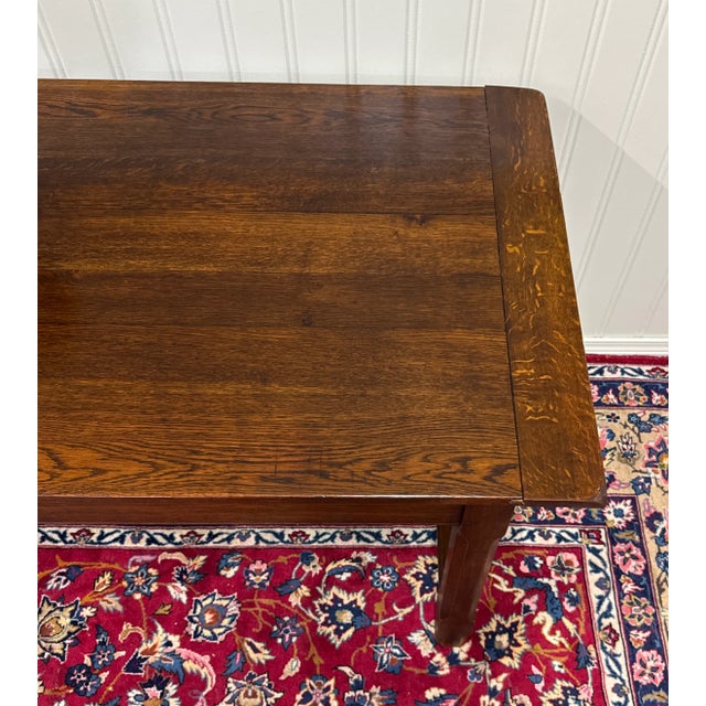 Antique French Country Farm Dining Table Farmhouse Baker's Table Drawer Oak For Sale - Image 17 of 18