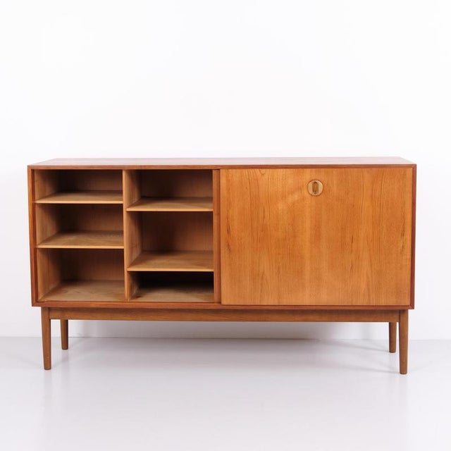 Vintage Danish Teak Sideboard with Sliding Doors, 1960s For Sale - Image 10 of 11