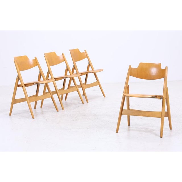 SE 18 Folding Chairs by Egon Eiermann for Wilde + Spieth, Set of 4 For Sale - Image 17 of 17