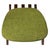 Koefoeds Hornslet Henry P. Glass High Back Dining Chairs With Original Green Fabric For Sale - Image 4 of 15