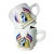 1980s Apilco Porcelain Bicentenaire De La Revolution France Espresso Cups Mugs- Set of 2 For Sale