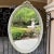 French Antique French Louis XVI Neoclassical Painted Oval Mirror For Sale - Image 3 of 12