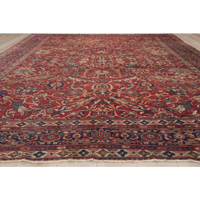 Late 19th Century Persian Sultanabad Rug, 10'11 X 13'06 For Sale - Image 9 of 10