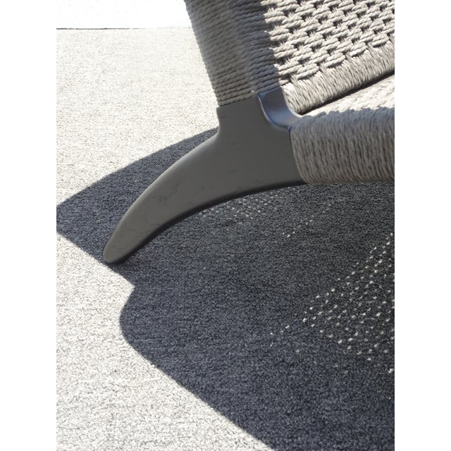 Black & Gray Woven Lounge Chair by Carl Hansen & Son Ch25 Modern For Sale - Image 13 of 15