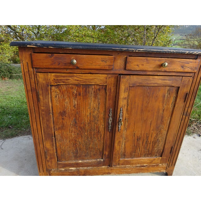 Vintage Parisian Pine Buffet, 1890s For Sale - Image 3 of 18