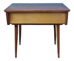 Danish Slanted Drawer Bedside Table, 1950s
