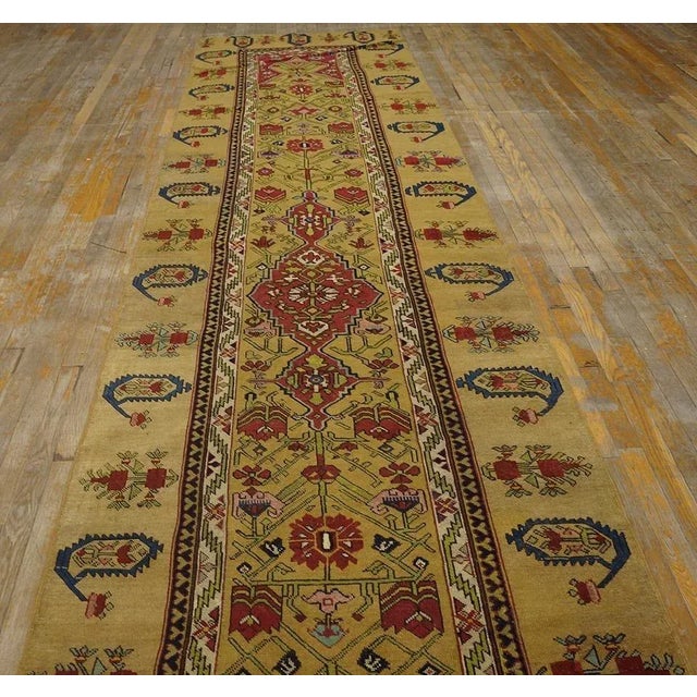 1870s Antique Brown Geometric Caucasian Shusha Karabagh Hallway Runner Rug For Sale - Image 12 of 12
